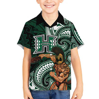 Hawaii Ikaika Warrior Football Hawaiian Shirt Polynesian Tribal Tattoo - Polynesian Pride
