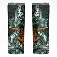 Hawaii Ikaika Warrior Football Skinny Tumbler Polynesian Tribal Tattoo LT05 Black - Polynesian Pride