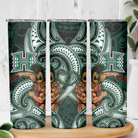 Hawaii Ikaika Warrior Football Skinny Tumbler Polynesian Tribal Tattoo LT05 - Polynesian Pride