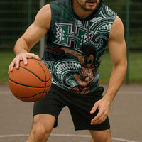 Hawaii Ikaika Warrior Football Sleeveless Hoodie Polynesian Tribal Tattoo LT05 - Polynesian Pride