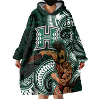 Hawaii Ikaika Warrior Football Wearable Blanket Hoodie Polynesian Tribal Tattoo LT05 - Polynesian Pride