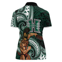 Hawaii Ikaika Warrior Football Women Polo Shirt Polynesian Tribal Tattoo LT05 - Polynesian Pride