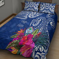 Hafa Adai Guam History and Chamorro Heritage Day Quilt Bed Set Blue Latte Stone LT05 - Polynesian Pride