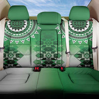 New Zealand Back Car Seat Cover Poutama Mix Green Taniko Inspired Art LT05 One Size Green - Polynesian Pride
