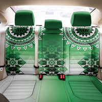New Zealand Back Car Seat Cover Poutama Mix Green Taniko Inspired Art LT05 - Polynesian Pride