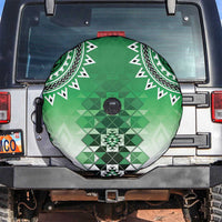 New Zealand Spare Tire Cover Poutama Mix Green Taniko Inspired Art LT05 Green - Polynesian Pride