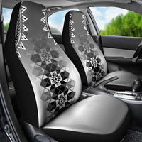 New Zealand Car Seat Cover Poutama Mix Gray Taniko Inspired Art LT05 - Polynesian Pride