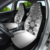 New Zealand Car Seat Cover Poutama Mix Gray Taniko Inspired Art LT05 - Polynesian Pride