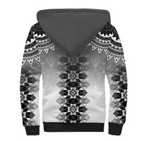 New Zealand Sherpa Hoodie Poutama Mix Gray Taniko Inspired Art LT05 - Polynesian Pride