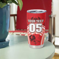 Custom Tonga Rugby Mate Ma'a Tumbler Cup Tongan Pride Unique Style - Polynesian Pride