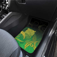 New Zealand Aotearoa Ruru Car Mats Maori Fern Art Green LT05 - Polynesian Pride