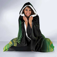 New Zealand Aotearoa Ruru Hooded Blanket Maori Fern Art Green LT05 - Polynesian Pride