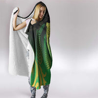 New Zealand Aotearoa Ruru Hooded Blanket Maori Fern Art Green LT05 - Polynesian Pride