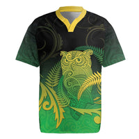 New Zealand Aotearoa Ruru Rugby Jersey Maori Fern Art Green LT05 Green - Polynesian Pride