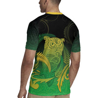 New Zealand Aotearoa Ruru Rugby Jersey Maori Fern Art Green LT05 - Polynesian Pride