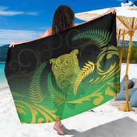 New Zealand Aotearoa Ruru Sarong Maori Fern Art Green LT05 One Size 44 x 66 inches Green - Polynesian Pride