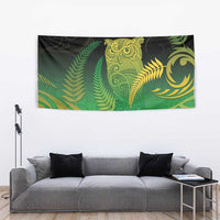 New Zealand Aotearoa Ruru Tapestry Maori Fern Art Green LT05 - Polynesian Pride