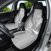 New Zealand Aotearoa Ruru Car Seat Cover Maori Fern Art Black LT05 - Polynesian Pride