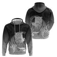 New Zealand Aotearoa Ruru Hoodie Maori Fern Art Black LT05 - Polynesian Pride