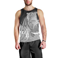 New Zealand Aotearoa Ruru Men Tank Top Maori Fern Art Black LT05 - Polynesian Pride