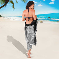 New Zealand Aotearoa Ruru Sarong Maori Fern Art Black