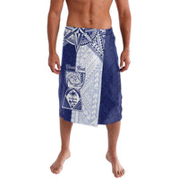 Personalised Northern Mariana Islands And Guam Lavalava Latte Stone With Tribal Pattern LT05 Blue - Polynesian Pride