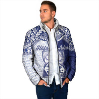 Personalised Northern Mariana Islands And Guam Padded Jacket Latte Stone With Tribal Pattern LT05 - Polynesian Pride