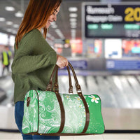 Polynesian Jellyfish Travel Bag With Plumeria Green