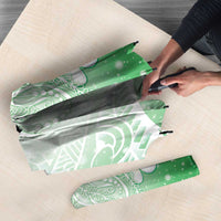 Polynesian Jellyfish Umbrella With Plumeria Green