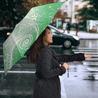 Polynesian Jellyfish Umbrella With Plumeria Green