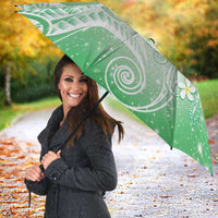 Polynesian Jellyfish Umbrella With Plumeria Green