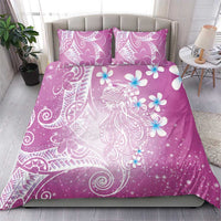 Polynesian Jellyfish Bedding Set With Plumeria Pink