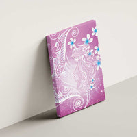 Polynesian Jellyfish Canvas Wall Art With Plumeria Pink
