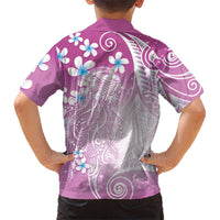 Polynesian Jellyfish Family Matching Mermaid Dress and Hawaiian Shirt With Plumeria Pink LT05 - Polynesian Pride