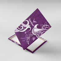 Fibromyalgia Awareness Canvas Wall Art Polynesian Purple Ribbon