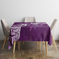 Fibromyalgia Awareness Tablecloth Polynesian Purple Ribbon