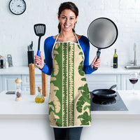 Hawaii Pua Kenikeni Lei Apron With Lau Maia Green