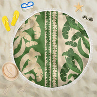Hawaii Pua Kenikeni Lei Beach Blanket With Lau Maia Green