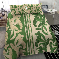 Hawaii Pua Kenikeni Lei Bedding Set With Lau Maia Green