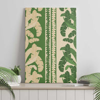 Hawaii Pua Kenikeni Lei Canvas Wall Art With Lau Maia Green