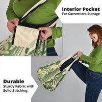 Hawaii Pua Kenikeni Lei Grocery Bag With Lau Maia Green