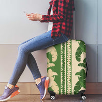 Hawaii Pua Kenikeni Lei Luggage Cover With Lau Maia Green