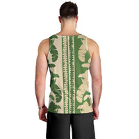 Hawaii Pua Kenikeni Lei Men Tank Top With Lau Maia Green