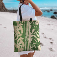 Hawaii Pua Kenikeni Lei Tote Bag With Lau Maia Green