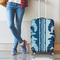 Hawaii Pua Kenikeni Lei Luggage Cover With Lau Maia Royal Blue