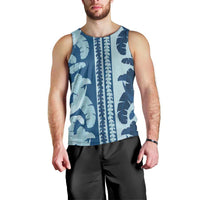 Hawaii Pua Kenikeni Lei Men Tank Top With Lau Maia Royal Blue