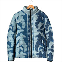 Hawaii Pua Kenikeni Lei Padded Jacket With Lau Maia Royal Blue