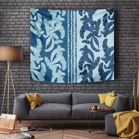 Hawaii Pua Kenikeni Lei Tapestry With Lau Maia Royal Blue