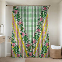 Hawaii Pikake Lokelani Plumeria Lei Bathroom Set Green Palaka Motifs