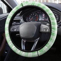 Hawaii Pikake Lokelani Plumeria Lei Steering Wheel Cover Green Palaka Motifs
